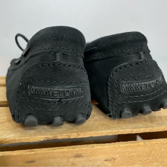 Minnetonka Black Suede Loafers - Picture 6 of 10